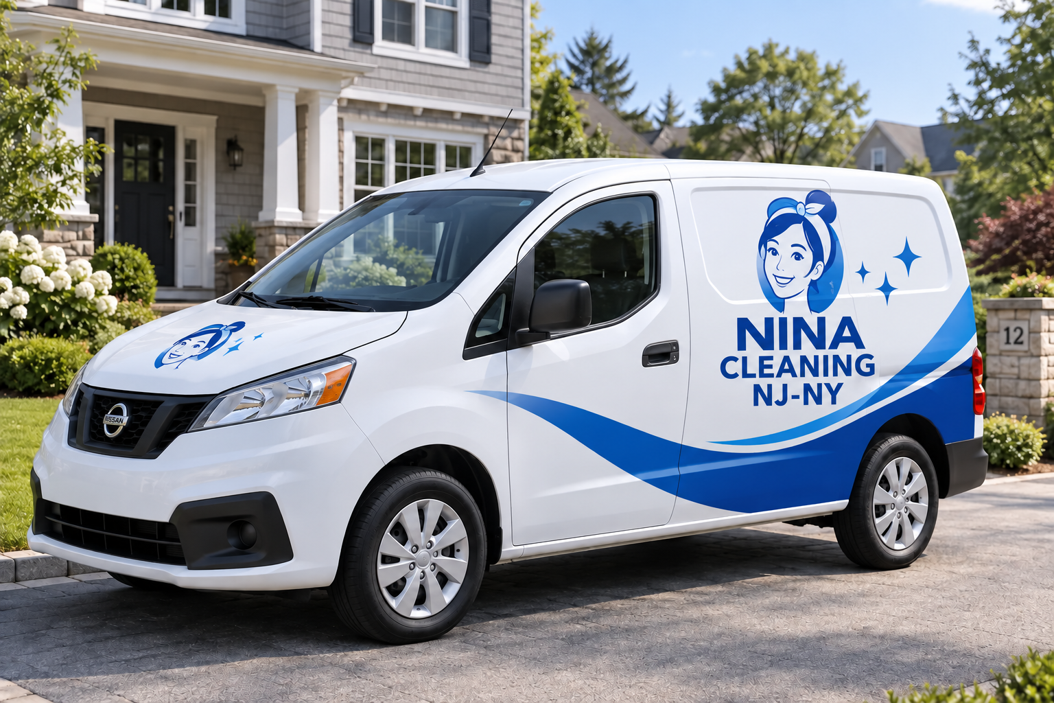 Nina Cleaning NJ-NY branded van